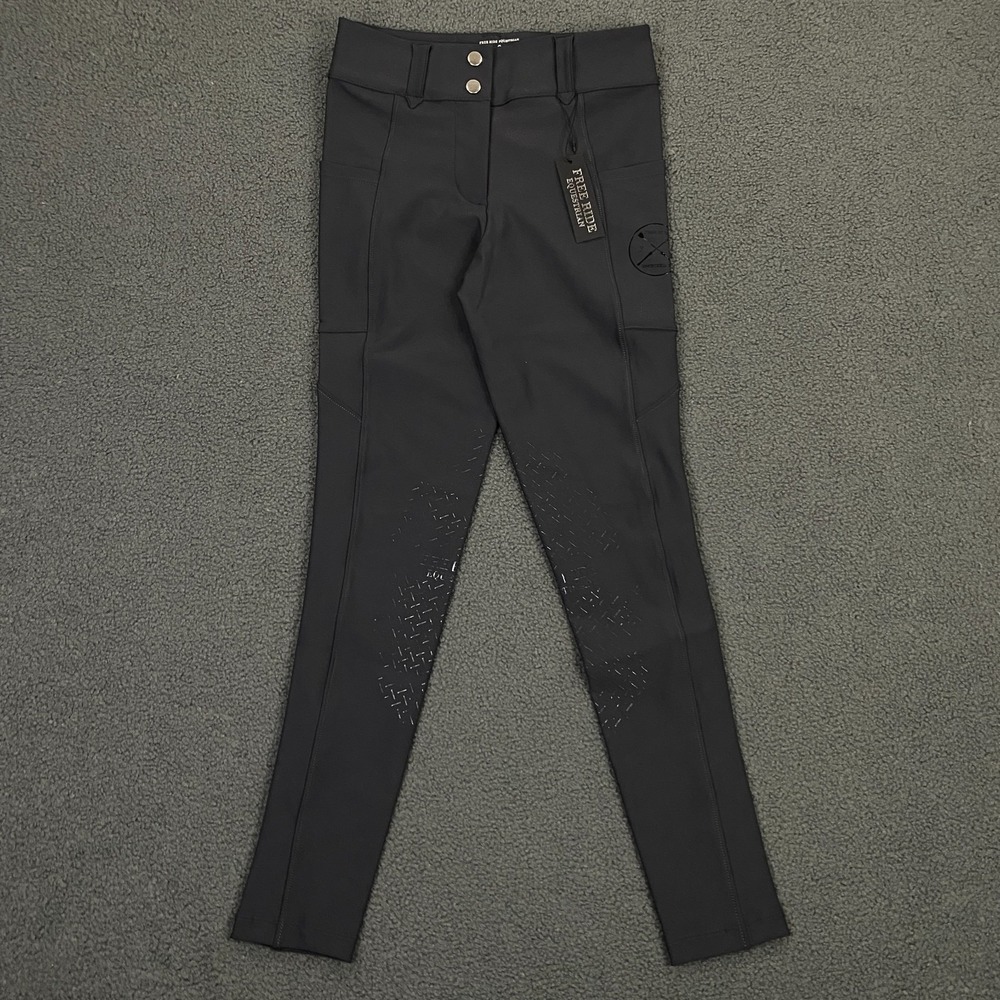 Free Ride Equestrian Riding Tights size Small Gray Stretch Breeches NWT